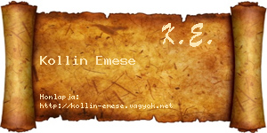Kollin Emese névjegykártya